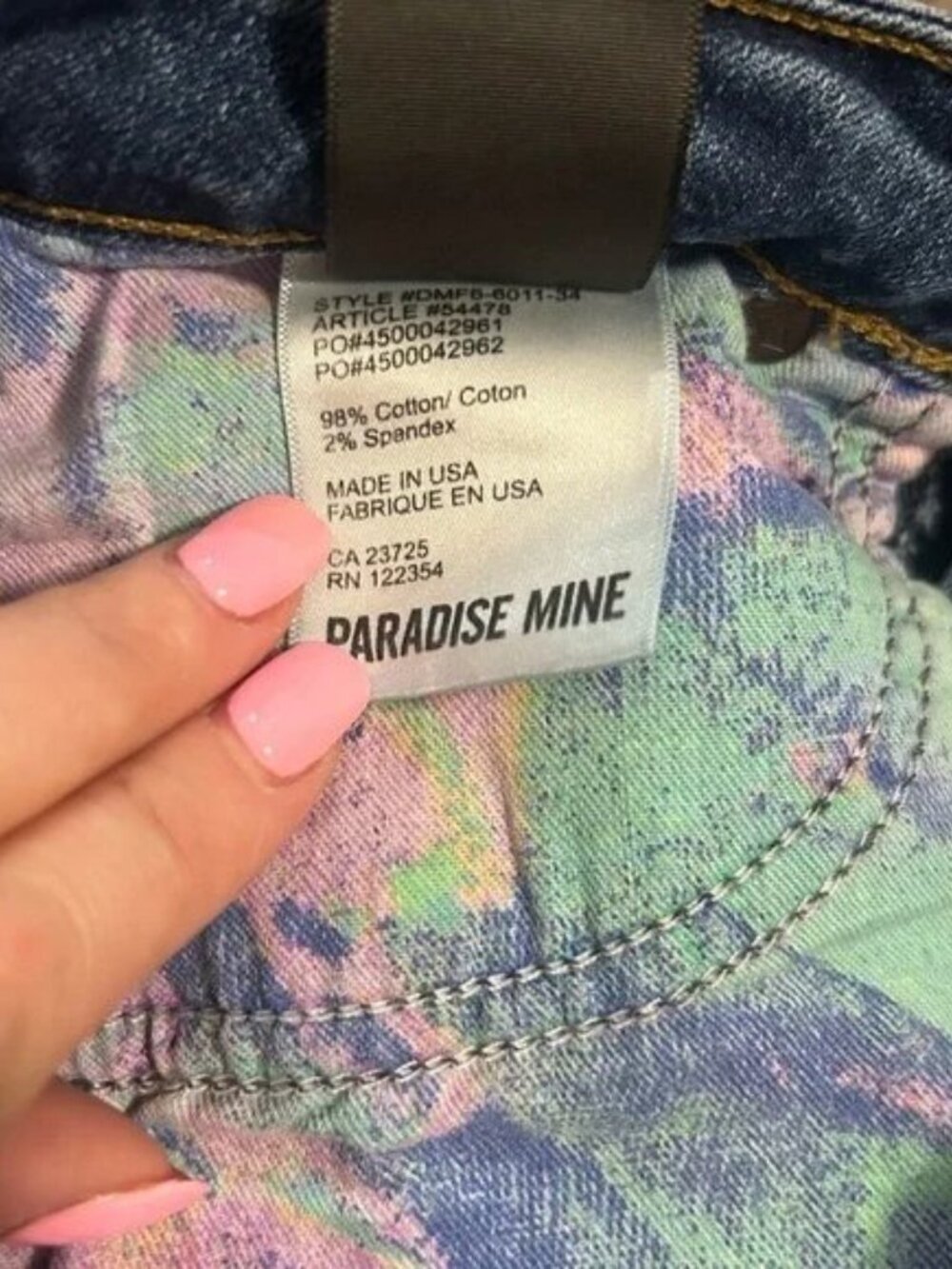 🌈 PARADISE MINE by ARITZIA jeans, low rise skinny, size 24, ripped knees - Picture 3 of 10